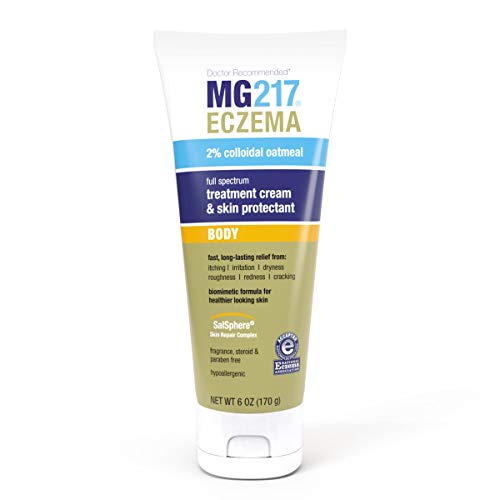 MG217 Crema hidratante eczema con harina de avena coloidal al 2%, medicada para eccema, erupción cutánea y dermatitis