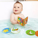 Growsland Baby Bath Toys 3 Pack Bath Books with Bath Squirt Toys Soft Waterproof Books Baby Learning and Sound Bath Time Toys for Toddlers Infants Children Boys and Girls