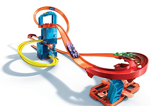 Hot Wheels Track Builder Unlimited Ultra Stackable Booster Kit Motorizado Set 5 Plus Configuraciones Acrobacias Compatible ID Idea de Regalo para niños 6, 7, 8, 9, 10 y Mayores [Exclusivo de Amazon]