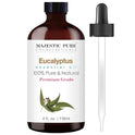 Majestic Pure Aceite esencial de eucalipto, puro y natural con grado terapéutico, aceite de eucalipto de calidad prémium