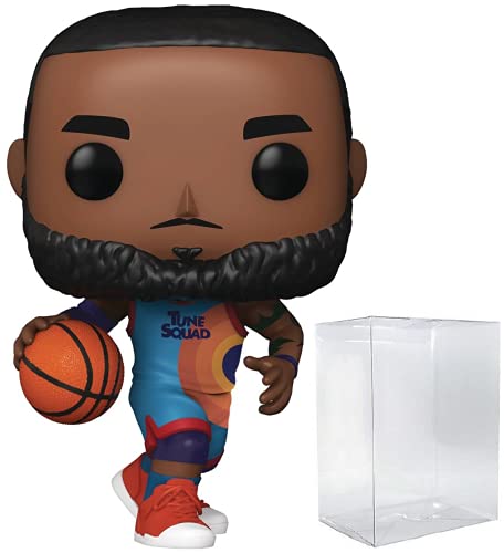 Funko Pop! Movies: Space Jam, A New Legacy - Figura de vinilo Lebron James Dribbling #1090 (incluye funda protectora compatible con Pop Box)