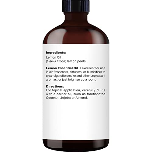 Majestic Pure Lemon Essential Oil for Aromatherapy, 5x Extra Strength, 4 fl. Oz