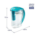 Brita 10 Cup Stream Filtro como usted Vierta Agua Jarra con 1 filtro, rápidos, sin BPA, carbono Gray
