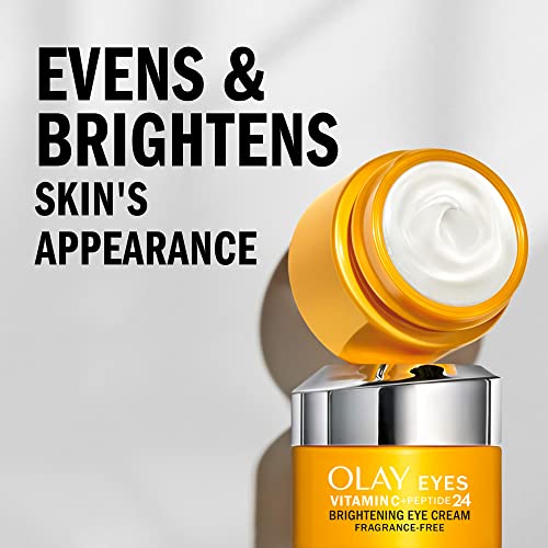 Olay Vitamin C + Peptide 24 Eye Cream, Fragrance-Free, 0.5 oz + Whip Face Moisturizer Travel/Trial Size Mothers Day Gifts Set