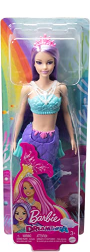 Barbie Dreamtopia, Sirena Aleta Morada, Muñeca para niñas a Partir de 3 años
