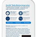 CeraVe Loción hidratante diaria | 8 oz | Loción facial y corporal para piel seca con ácido hialurónico | Sin fragancia