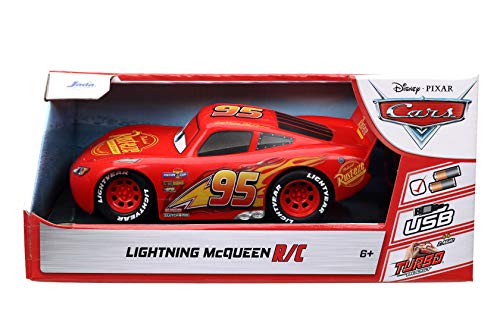 Jada Toys Pixar Cars 1:24 Rayo Mcqueen RC Control Remoto Coche 2.4 GHz Juguetes Rojos para niños