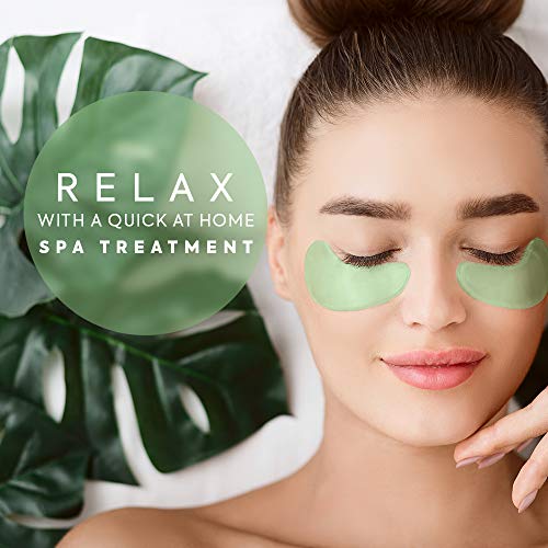 Parches de gel para ojos de té verde, parches de gel para ojos de té verde, máscaras para ojeras y hinchazón, máscara de colágeno para ojos debajo de los ojos, máscara de gel para ojos hinchados, ojeras, tratamiento de ojos para mujeres