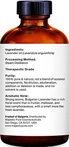 Majestic Pure Bulgarian Lavender Essential Oil, 100% Pure and Natural with Therapeutic Grade, Premium Quality Bulgarian Lavender Oil, 1 fl. oz.