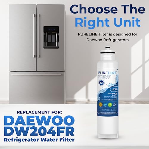 Pureline DW2042FR-09 - Repuesto para Daewoo DW2042FR-09, DW2042FR, Kenmore 46-9130, Aqua Crystal DW2042F-09, filtro de agua para refrigerador, reduce el mal sabor y olor