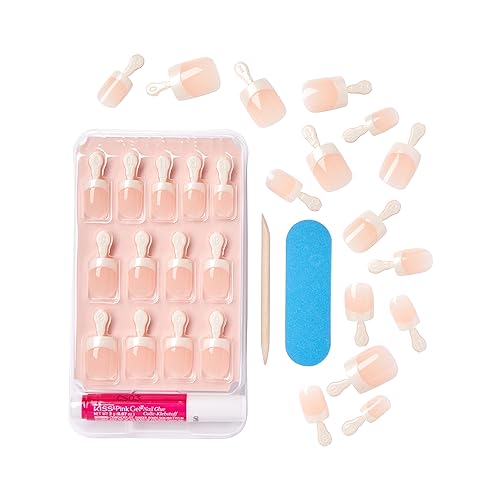 Kiss Products Everlasting Juego de uñas francesas con cadena de perlas, 0,0 kg