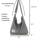 Covelin Bolso bandolera de lona retro de tamaño grande para mujer, bolso bandolera informal