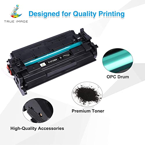 TRUE IMAGE Cartucho de tóner Compatible para HP 58A CF258A 58X CF258X M428fdw HP Laserjet Pro M404n M404dn M404dw MFP M428fdn M428dw M304 M404 M428 (Negro, 2 Unidades)