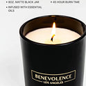 Benevolence LA Vela perfumada – Velas de aromaterapia – Velas aromáticas fuertes de cera de soja natural con vidrio negro mate en caja de regalo