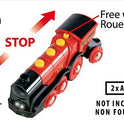 BRIO World 33592 Mighty Red Action Locomotora | Tren de Juguete a Pilas con Efectos de luz y Sonido para niños a Partir de 3 años