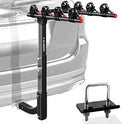 IKURAM - Soporte para bicicleta de 2/3/4 con enganche de montaje doble plegable para coches, camiones, SUV y furgonetas con un receptor de enganche de 2 pulgadas (mejor momento para comprar)