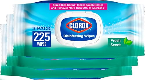 Clorox Disinfecting Bleach Free Cleaning Wipes, 75 Wipes, Pack Of 3 (Packaging May Vary)