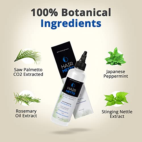 HAIRMETTO Saw Palmetto Stinging Nettle SERUM for Hair Growth, Hair Regrowth, Alopecia, Hair Loss, Baldness Treatment, DHT Blocker, Androgen Blocker, Hair Follicle Stimulator Oil for Hair Regeneration