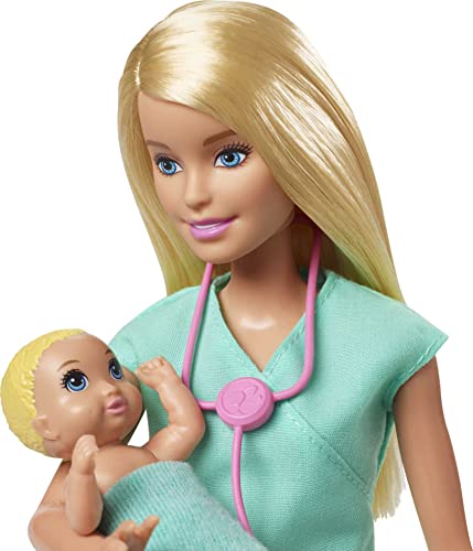 Muñeca Barbie Careers Pediatra 2 Bebés rubia