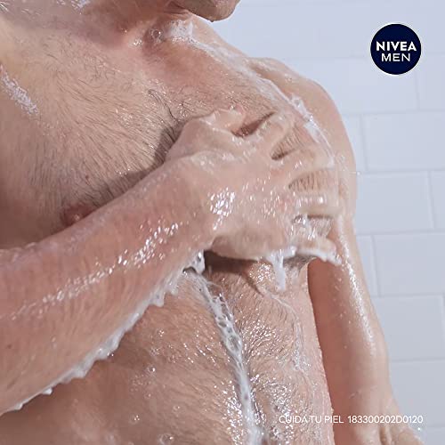NIVEA MEN Jabón Líquido Corporal 3 en 1 para Cuerpo, Rostro y Cabello, Active Clean Body Wash Antibacterial, 500 ml