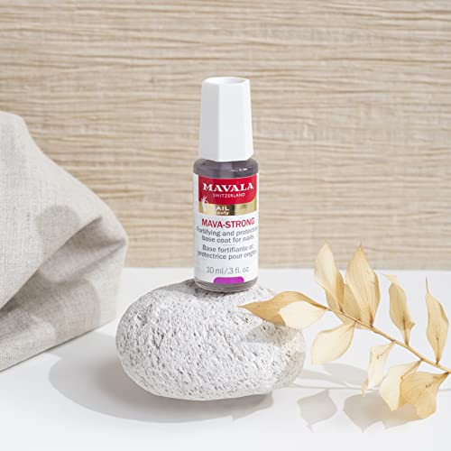 MAVALA, Mava-Strong, Endurecedor de Uñas, Fortalece las Uñas Frágiles, Quebradizas o Rotas, Base Protectora para Uñas Blandas, 10ml