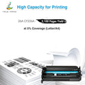 TRUE IMAGE Cartucho de tóner Compatible de Repuesto para HP 26A CF226A 26X CF226X Pro M402n M402dn M426 M402d M402dw Laser Jet MFP M426fdw M426fdn M402 M426dw (Negro, Paquete de 2)
