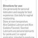 Lubricante personal con sabor a Aloe Cadabra
