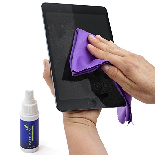 Screen Cleaner Kit - Best for Laptop, iPad, Eyeglass, LED, LCD, TV - Includes 2-2oz Spray Bottles and 3 Premium Purple Microfiber Cloths - Great for Travel, Smartphone, Touchscreen, Kindle, Sunglass