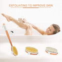 Dry Brushing Body Brush, Dry Brush Natural Bristle Removable Long Handle Antiskid Rope Dry Brush Skin Remove Dead Skin And Toxins, Cellulite Treatment