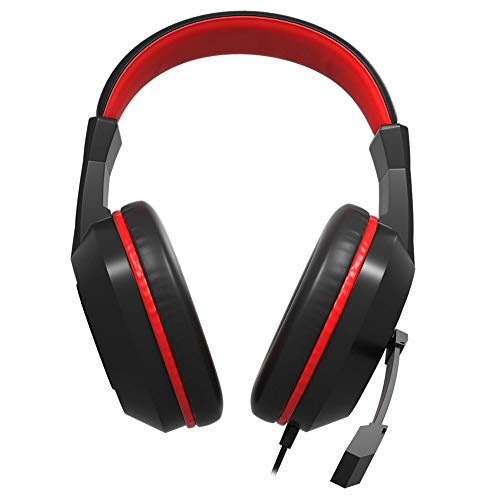 Mars Gaming MAH1V2 Biauricular Diadema Negro, Rojo auricular con micrófono - Auriculares con micrófono (Consola de videojuegos + PC/Videojuegos, 7.1 canales, Biauricular, Diadema, Negro, Rojo, Acrilonitrilo butadieno estireno (ABS))