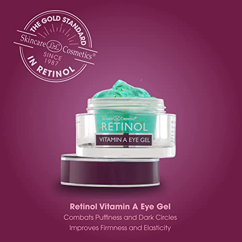Retinol Vitamin A Eye Gel – Anti-Wrinkle Treatment Minimizes Signs of Aging, Puffiness & Dark Circles Around Eyes – Extra Boost of Retinol From Micro-Beads Restores Tone & Elasticity to Eye Area