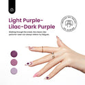 Beetles 4 Colors Purple Glitter Gel Nail Polish Set - Lilac Mauve Gel Polish Kit Purple Nail Polish Soak Off LED Lamp Gel Nail Kit Vanish Manicure DIY Home Christmas New Year Holiday Set