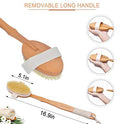 Dry Brushing Body Brush, Dry Brush Natural Bristle Removable Long Handle Antiskid Rope Dry Brush Skin Remove Dead Skin And Toxins, Cellulite Treatment