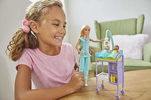 Muñeca Barbie Careers Pediatra 2 Bebés rubia