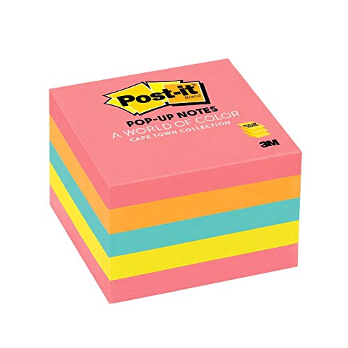 Post-it Pop-up Notas de 7.62 cm x 7.62 cm, colección Jaipur