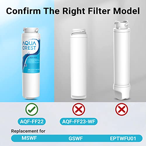aquacrest GE MSWF Filtro de agua para nevera (Sustitución