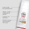 EltaMD UV Daily Tinted Facial Sunscreen Broad-Spectrum SPF 40 for Dry Skin, Dermatologist-Recommended Mineral-Based Zinc Oxide Formula, 1. 7 oz