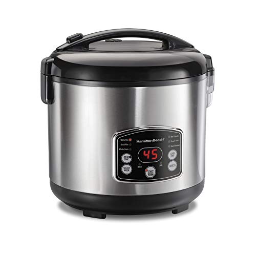 Hamilton Beach 37548 Rice & Hot Cereal Cooker, Stainless Steel