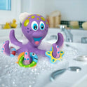 Nuby Flotante Pulpo Púrpura con 3 anillos Hoopla Interactivo Juguete de baño