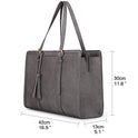ECOSUSI Bolsa para portátil de hasta 15.6 pulgadas para mujer, bolsa de oficina de gran capacidad con compartimentos de 3 capas