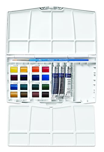 Winsor & Newton 390375 Est Cot Plus 375 C/16 Med, 3 Tubos, 1 Pinc