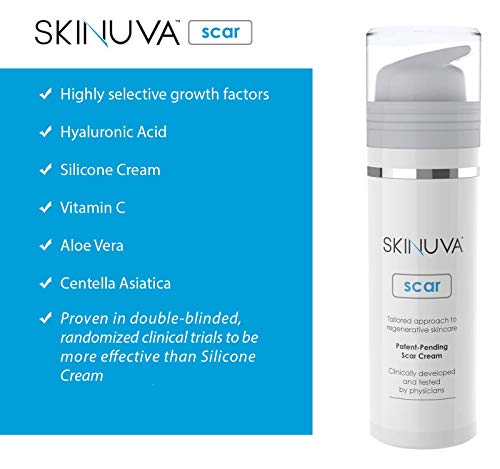 Skinuva - Crema para cicatrices de última generación, crema avanzada para eliminar cicatrices formulada con factores de crecimiento. (50,27 ml)