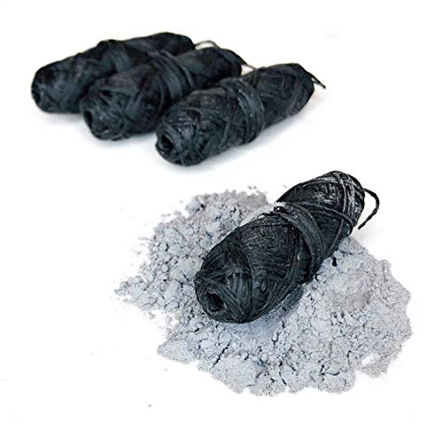 Vegan - Recarga de recambio de fibra dental de carbón de bambú biodegradable | Cera de candelilla natural | 33yds x4 | Aceite esencial de menta | respetuoso con el medio ambiente cero residuos bucales | 4 unidades