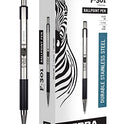 Zebra F-301 Bolígrafo retráctil de acero inoxidable