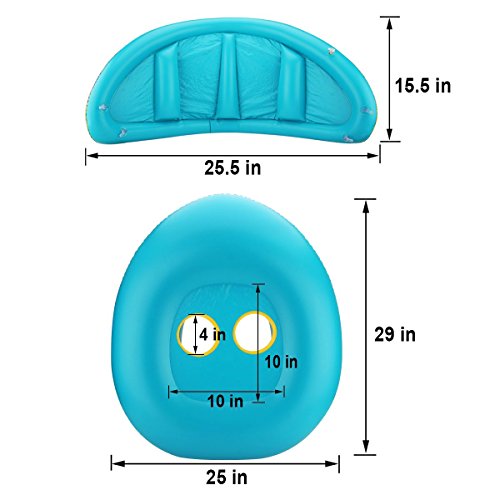 FindUWill Inflatable Baby Float-Pool Swimming Ring with Sun Canopy with Inflator Pump,Waterproof Carry Bag,Duck Toys