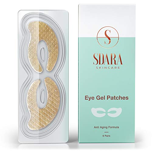 Under Eye Patches - 24k Gold Under Eye Mask for Puffy Eyes, Bags, Dark Circles | Hydrating Natural Anti Aging Face Pads | Treatment for Men & Women |
