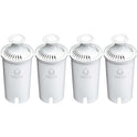 Brita Longlast Filtro de agua, filtros de repuesto de larga duración para jarras y dispensadores, Estándar, Blanco, 4ct, 4, 4