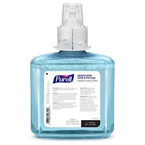 Purell HEALTHY SOAP Soft & Foam ES6 Kit de iniciación, 1 – 1200 ml sin fragancia de jabón + 1 dispensador de jabón sin contacto de grafito PURELL ES6 (paquete de 1) – 6472-1G