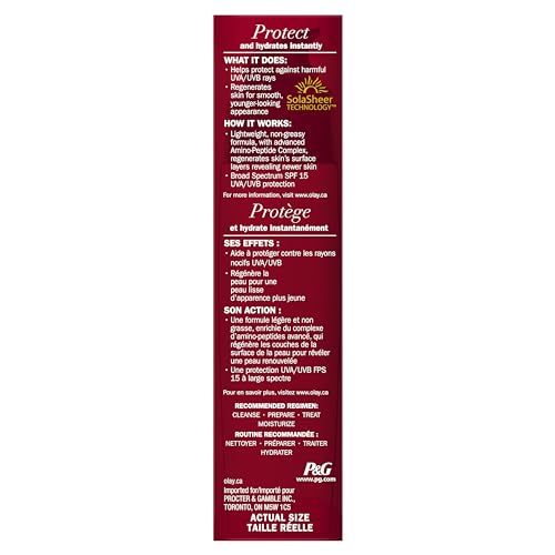 Olay Regenerist Loción Regeneradora Unisex con Filtro Solar Amplio Espectro SPF15, 2.5 FL OZ (75mL)