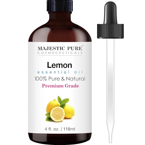 Majestic Pure Lemon Essential Oil for Aromatherapy, 5x Extra Strength, 4 fl. Oz